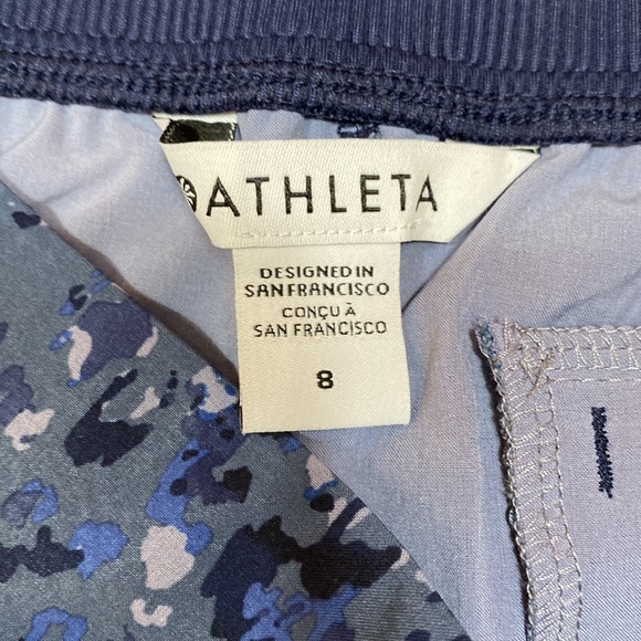 NWT Athleta Brooklyn Ankle Pant Captivate Chrome  Blue Print Size 8 - Picture 8 of 16